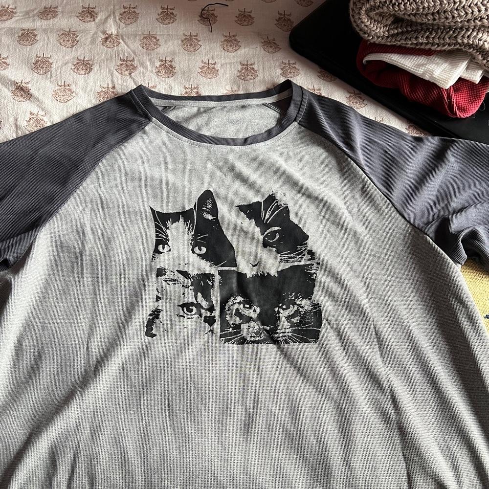 Cat Graphic Raglan Tee